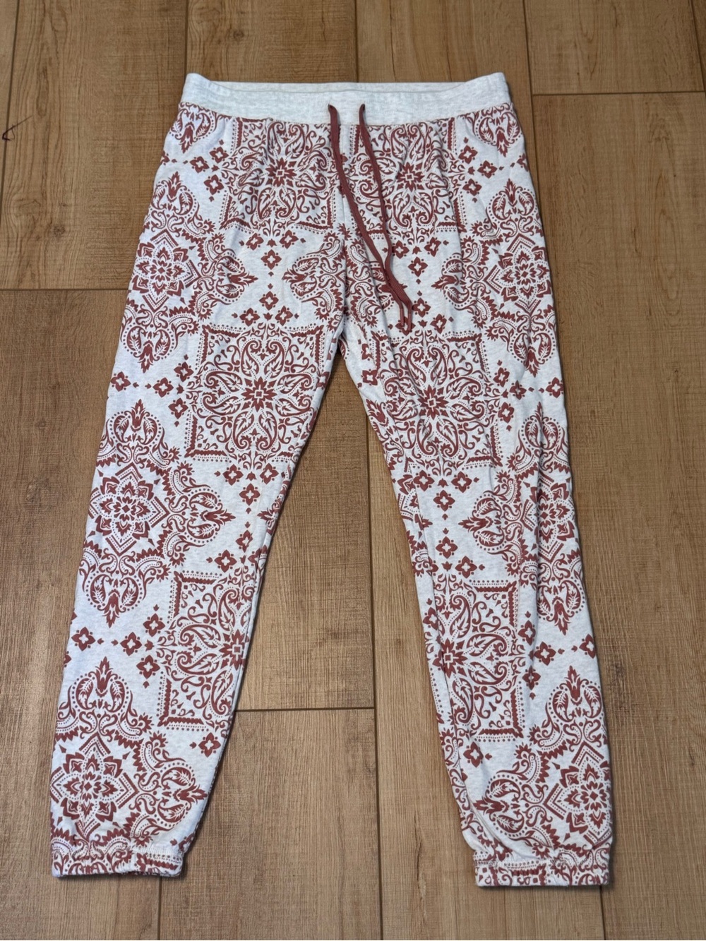 P.J. Salvage Terracotta Bandana Paisley Jogger Pants Western Lounge Size L
